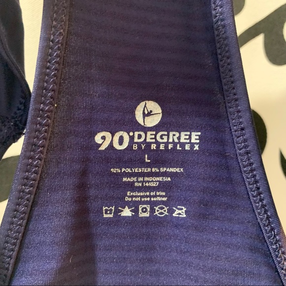 Womens 90 Degree by Reflex Navy Blue Racerback Tank Top Size Large - Picture 5 of 5